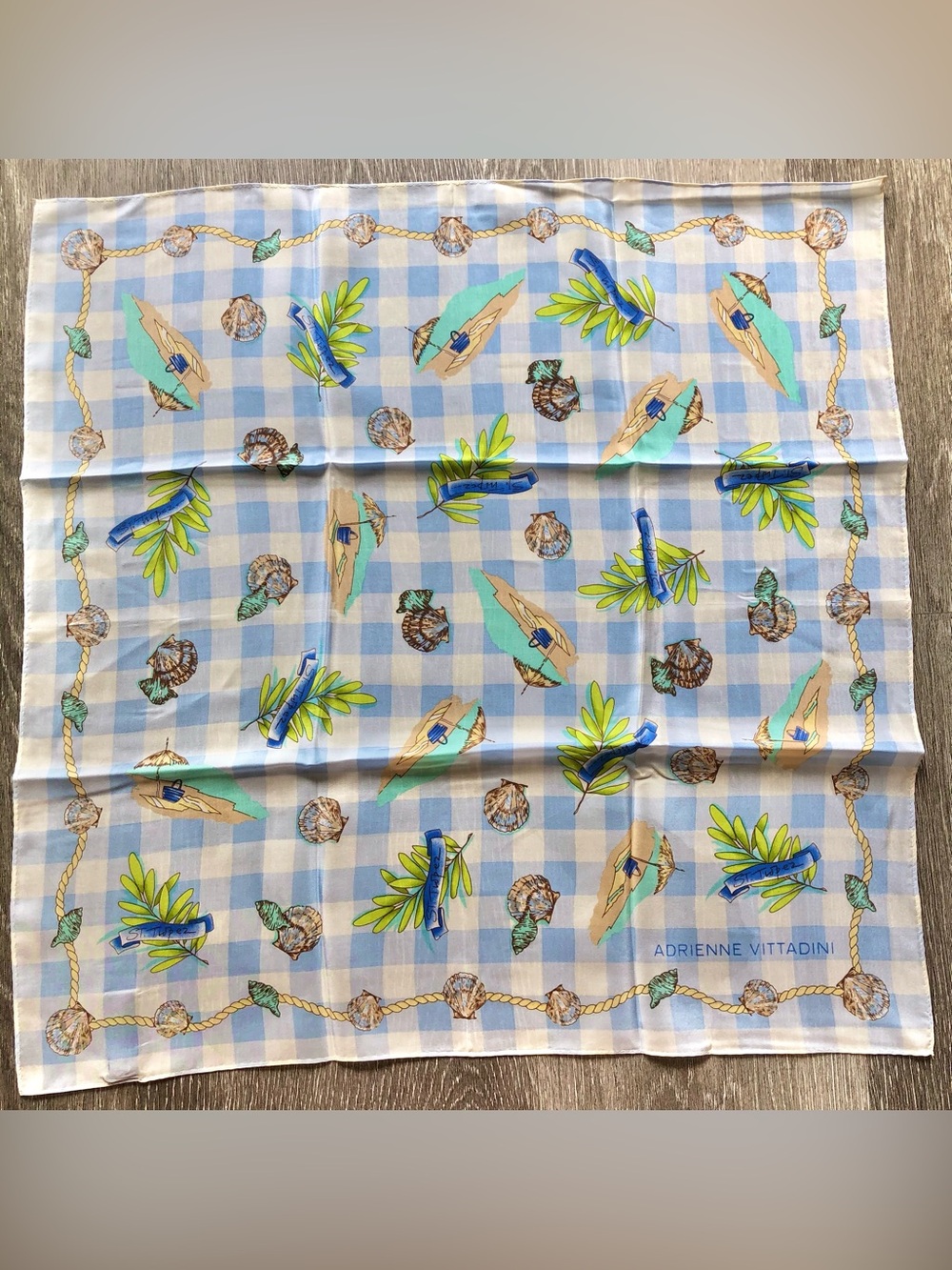 Adrienne Vittadini Vintage Beach Silk Scarf